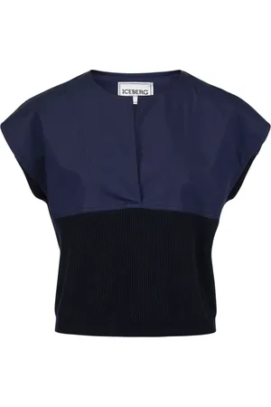 Iceberg Bluser & Skjorter, Dame, Blå, M, Bomuld, Blu Carry-Over Crewneck