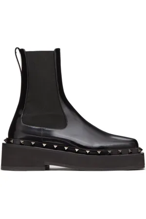 VALENTINO GARAVANI Sko, Dame, Sort, 40 EU, Vlogo Signature Kalveskindsstøvle 70mm
