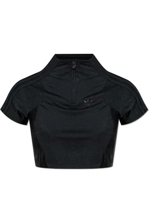 adidas Sport, Dame, Sort, 2XS, Spandex, Kort top med broderet logo
