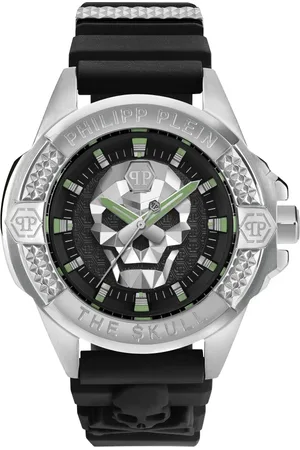 Philipp Plein Tilbehør, Herre, Sort, ONE SIZE, Titan Sølv Ur