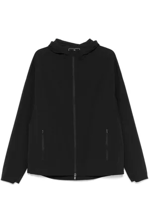 Y-3 Jakke, Herre, Sort, L, Uld, Sort zip-front jakke med reflekterende detaljer