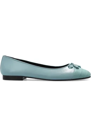 Tory Burch Sko, Dame, Blå, 36 EU, Læder, Læder Ballerina Sko