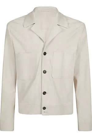 ELEVENTY Jakke, Herre, , 3XL, Suede, Suede Resin Jakke med Skjortekrave
