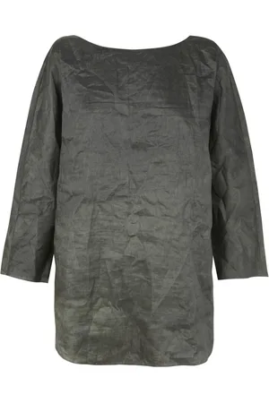 Cortana Bluser & Skjorter, Dame, Grøn, 2XL, Linned, Papiro, top i linned og grøn silke