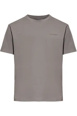 Paul & Shark Top, Herre, Grå, XL, Bomuld, Bomulds T-shirt med broderet logo
