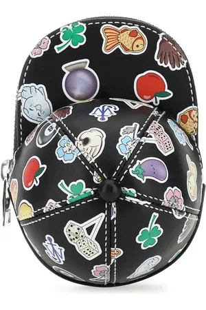 J.W.Anderson Taske, Herre, Sort, ONE SIZE, Uld, Printed Leather Nano Cap Crossbody Taske