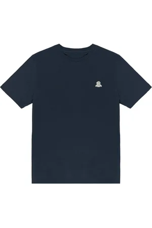 RefrigiWear Top, Herre, Blå, M, Bomuld, Blå Logo Patch Crew Neck T-Shirt