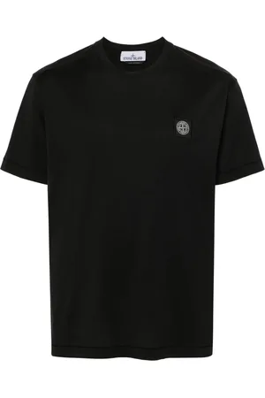 Stone Island Top, Herre, Sort, L, Bomuld, Casual Bomulds T-shirt