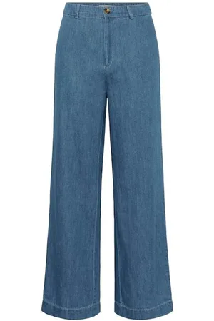 Part Two Jeans, Dame, Blå, L, Bomuld, Wide Leg Jeans