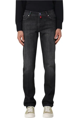 Kiton Jeans, Herre, Sort, W31, Bomuld, Slim-fit Jeans