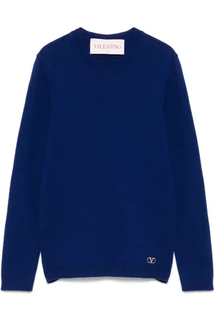 VALENTINO GARAVANI Strik, Dame, Blå, M, Tyl, Blå Sweater