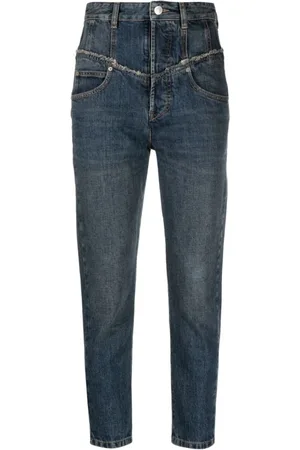 Isabel Marant Jeans, Dame, Blå, 2XS, Uld, Oliviani High-Rise Skinny-Leg Jeans