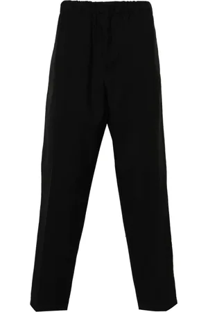 Jil Sander Bukser, Herre, Sort, L, Uld, Sort uldne tapered bukser