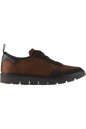 Panchic Sko, Herre, Brun, 44 EU, Nylon, Nylon og ruskind slip-on sko