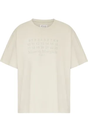Maison Margiela Top, Herre, Grå, XS, Grå Numre Motiv T-shirts og Polos