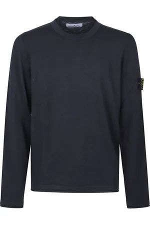 Stone Island Strik, Herre, Sort, XL, Casual Strik Pullover Sweater