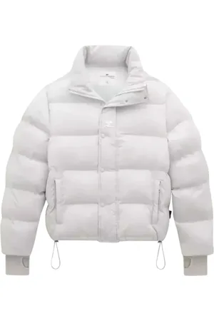 Courrèges Jakke, Dame, Hvid, M, Nylon, Hvid Nylon Puffer Jakke