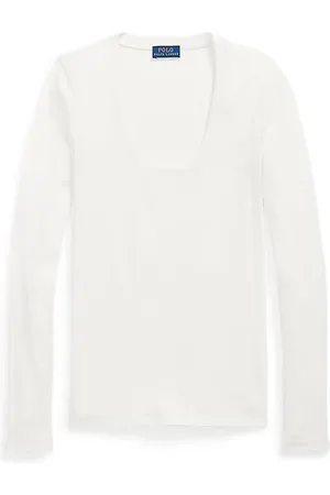 Ralph Lauren Top, Dame, Hvid, XL, Uld, Stilfuld T-shirt til mænd