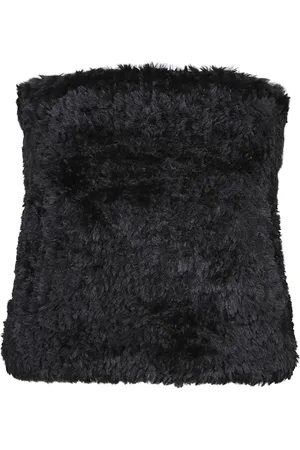 J.W.Anderson Top, Dame, Sort, S, Uld, Front Pocket Bandeau Top