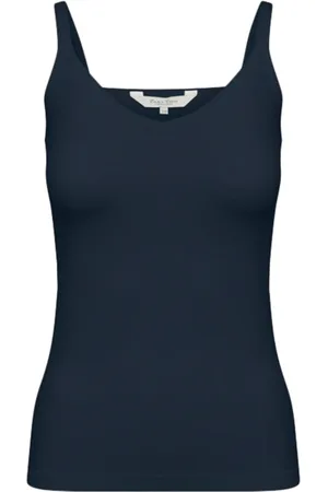 Part Two Top, Dame, Blå, L/XL, Uld, Graphite Tætsiddende Top