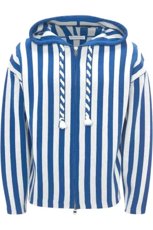 J.W.Anderson Sweathshirts & Hoodies, Dame, Flerfarvet, S, Uld, Stribet Anchor Hættetrøje