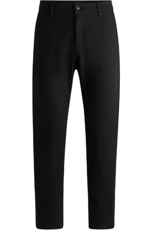 HUGO BOSS Bukser, Herre, Sort, W34 L34, Uld, Stilfulde Bukser