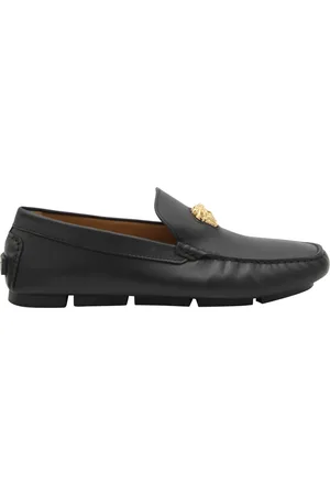 VERSACE Sko, Herre, Sort, 47 1/2 EU, Sorte flade sko