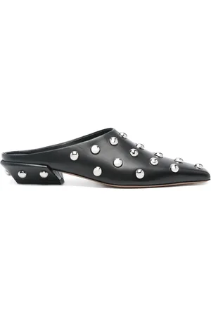 PARIS TEXAS Sko, Dame, Sort, 40 EU, Læder, Studded Leather Block Heel Sko