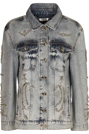 Philipp Plein Jakke, Dame, Blå, S, Denim, Denimjakke