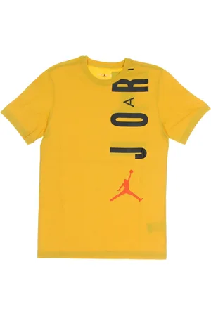 Jordan Top, Herre, Gul, XL, Bomuld, Air Stretch Crew T-Shirt