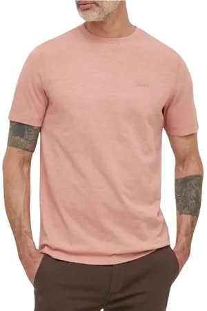 HUGO BOSS Top, Herre, Lyserød, S, Slub Tee