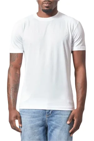John Richmond Top, Herre, Hvid, XL, Bomuld, Hvid Bomuld Crewneck T-Shirt