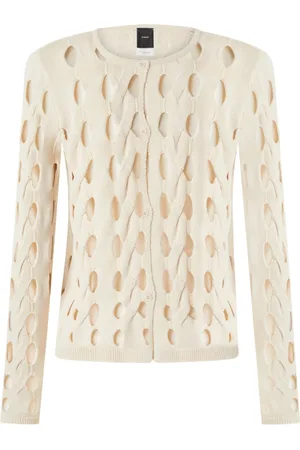 Pinko Strik, Dame, , L, Hvid Svane Cardigan