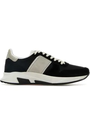 Tom Ford Sko, Herre, Sort, 41 EU, Suede, Mesh & Suede Sorte Sneakers
