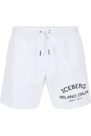Iceberg Badetøj, Herre, Hvid, S, Polyester, Logo Badeshorts