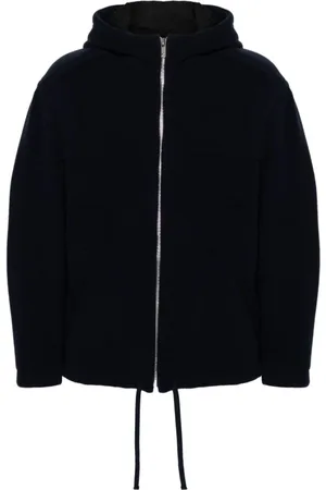Isabel Marant Sweathshirts & Hoodies, Herre, Blå, L, Uld, Uldblanding Frakke med Paneler