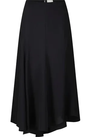 Isabel Marant Nederdel, Dame, Sort, XS, Silk Hortensia Midi Nederdel