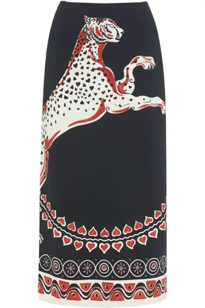 La DoubleJ Nederdel, Dame, Flerfarvet, L, Satin, Pencil Skirt