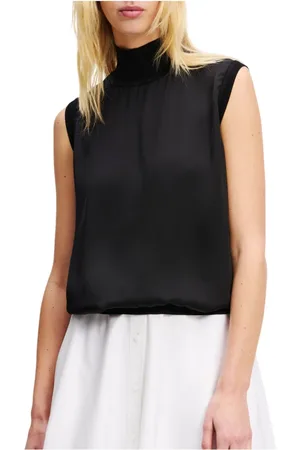 Karl Lagerfeld Top, Dame, Sort, XS, Satin, Top satin tank top