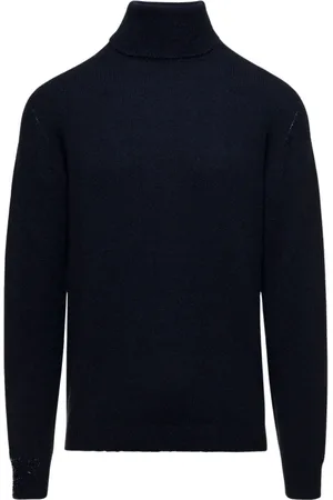 Roberto Collina Strik, Herre, Blå, L, Uld, Dolcevita Sweaters