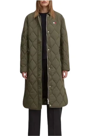 Tommy Hilfiger Frakke, Dame, Grøn, M, Uld, Quilted Onion Jakke