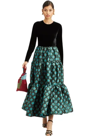 La DoubleJ Nederdel, Dame, Flerfarvet, XL, Polyester, Big Dress