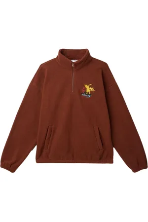 Obey Jakke, Herre, Brun, XL, Polyester, Foran Lynlås Hættetrøje