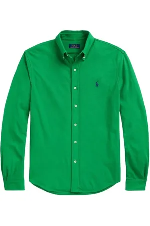 Ralph Lauren Skjorte, Herre, Grøn, M, Bomuld, Klassisk bomulds polo shirt