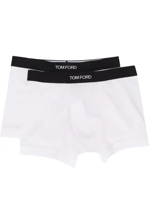 Tom Ford Undertøj, Herre, Hvid, S, Bomuld, 2-pak boxershorts med logo