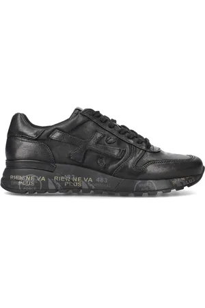 Premiata Sko, Herre, Sort, 45 EU, Læder, Leather Sneakers Mick