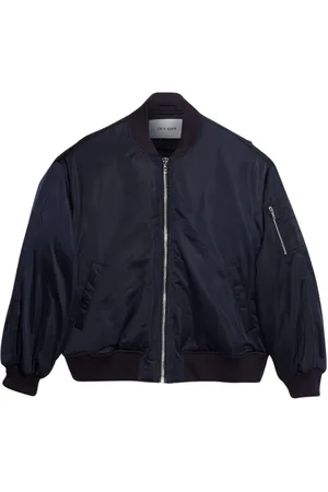 Ivy & Oak Jakke, Dame, Blå, 2XL, Polyester, Oversized Bomber Jakke