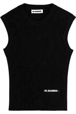 Jil Sander Top, Dame, Sort, XS, Bomuld, Ærmeløs top