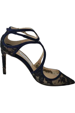 Jimmy Choo Sko, Dame, Sort, 36 1/2 EU, Læder, Elegante Høje Hæle