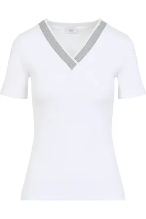 PESERICO SIGN Top, Dame, Hvid, S, Bomuld, T-shirt Costina